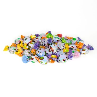 تافی مغزدار کارامل میوه ای پلاس عباسپور700گ 8ب