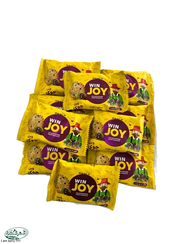 بيسکويت مغز دار وين جوي زر 450گ6ب
