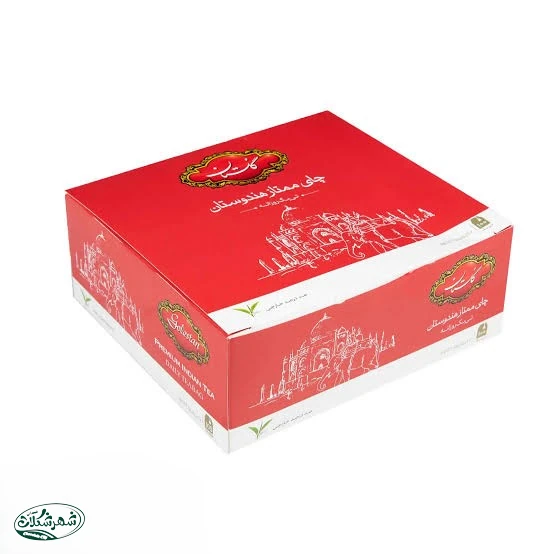 چاي تي بگ قرمز ساده گلستان 100ع 12ع