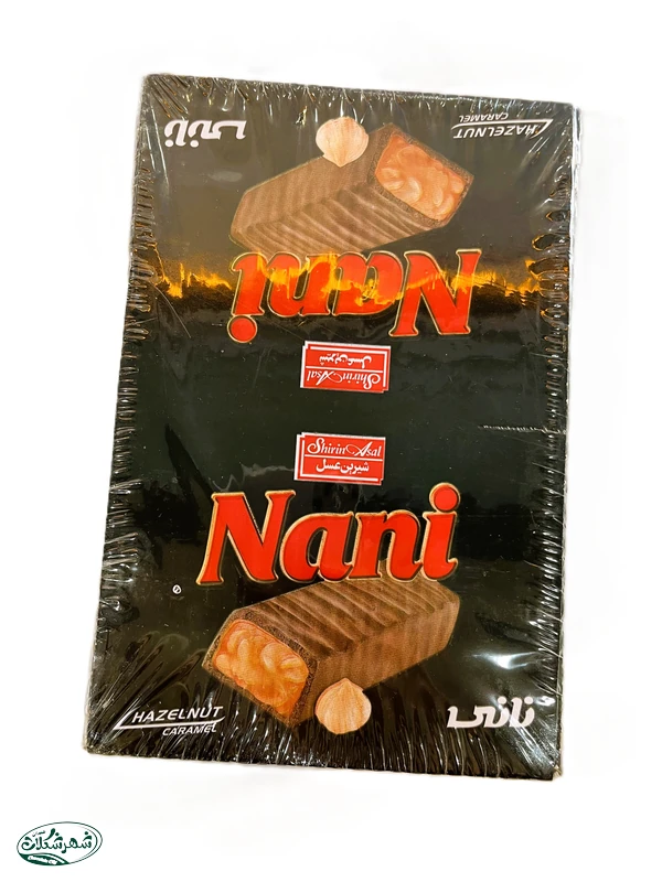 شکلات ناني فندق کارامل مشکي شيرين عسل 40گ24ع6ج