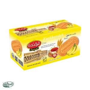 بيسکوئيت زبان فرخنده با طعم موزي900گ6ع